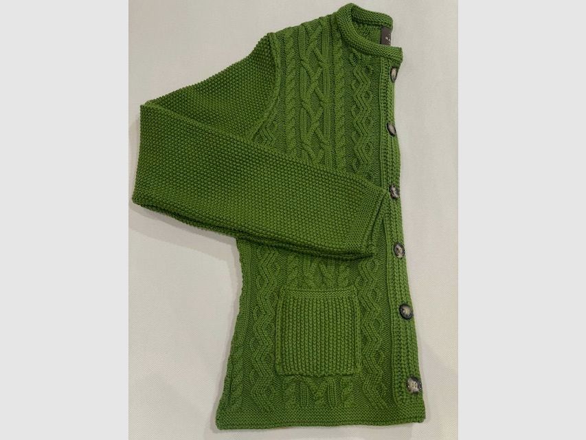 Habsburg Strickjacke Donna Baumwoll- Cashmere Mix in Grün, Bild 1 von 4