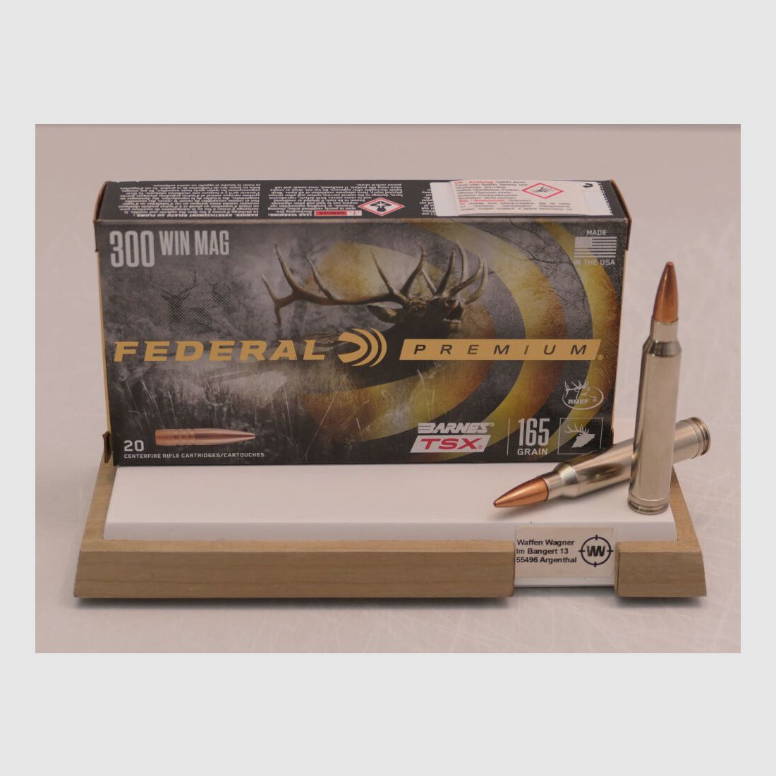 Federal Vital Shok Barnes TSX 165g A20 .300 Win. Mag.