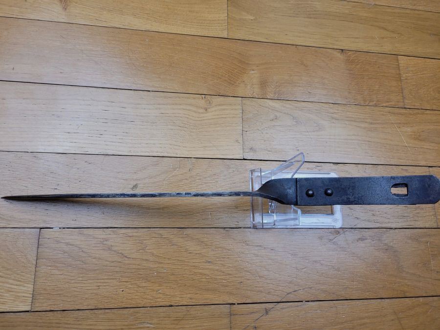 Zeldzaam Oostenrijks noodvervangingsbajonet – Steyr-geweer 1895 – ook ongebruikelijk vervangend schede – TBE+, afbeelding 10 van 13