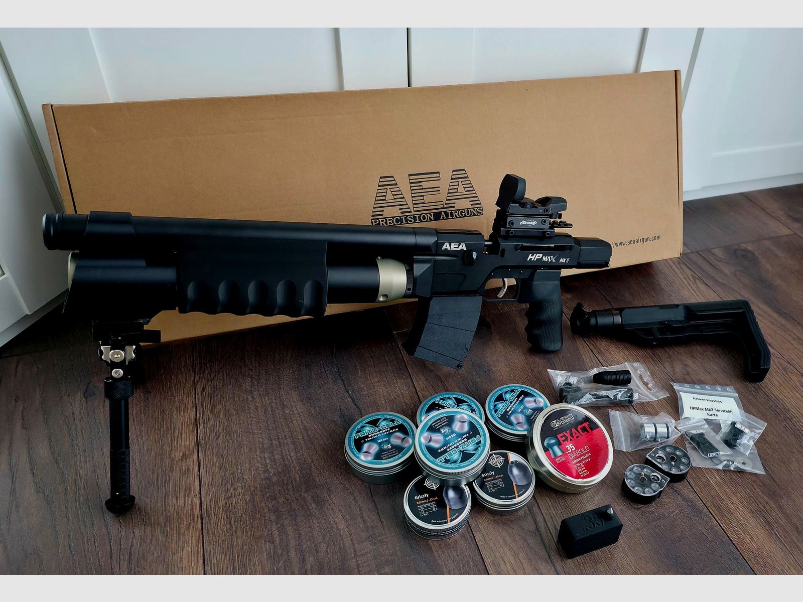 AEA HP MAX MK2 Pump Action, viel Zubehör u.a. min 500 Schuss, Bild 1 von 6