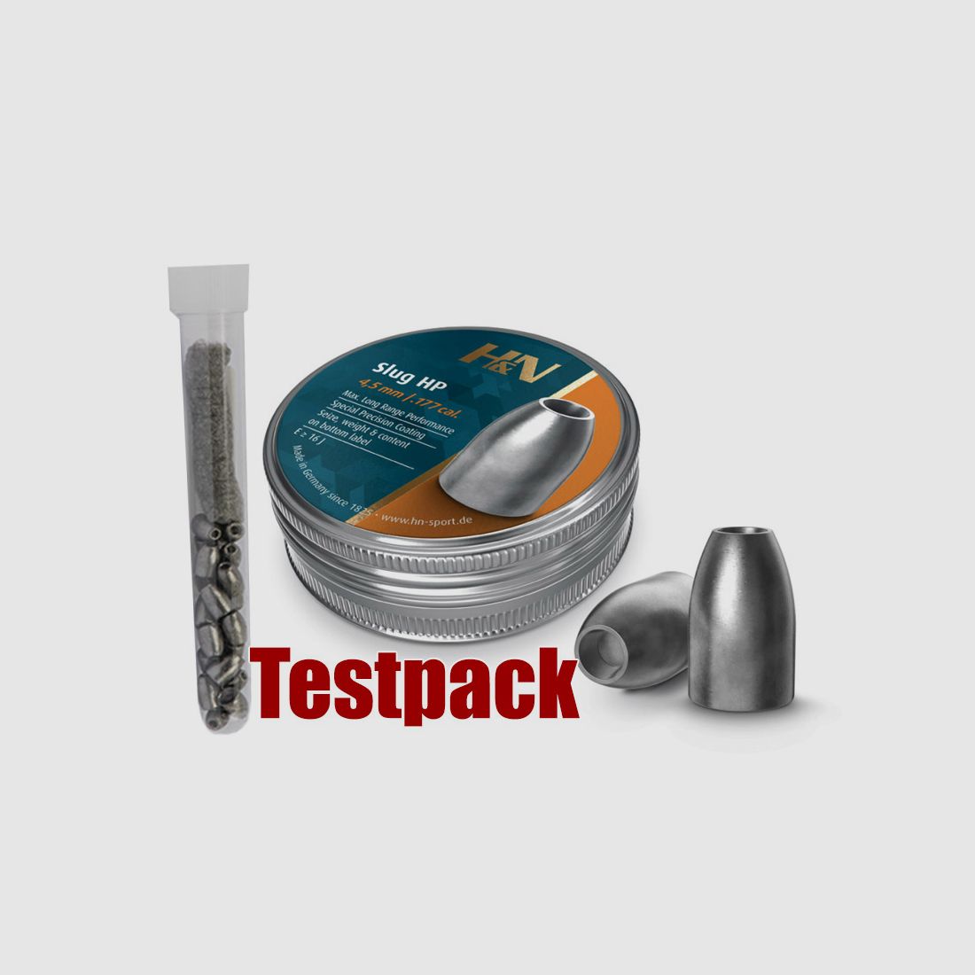 Testpack Hohlspitz Diabolos H&N Slug HP Kaliber 4,51 mm 1,04 g 16 gr glatt 40 StĂĽck