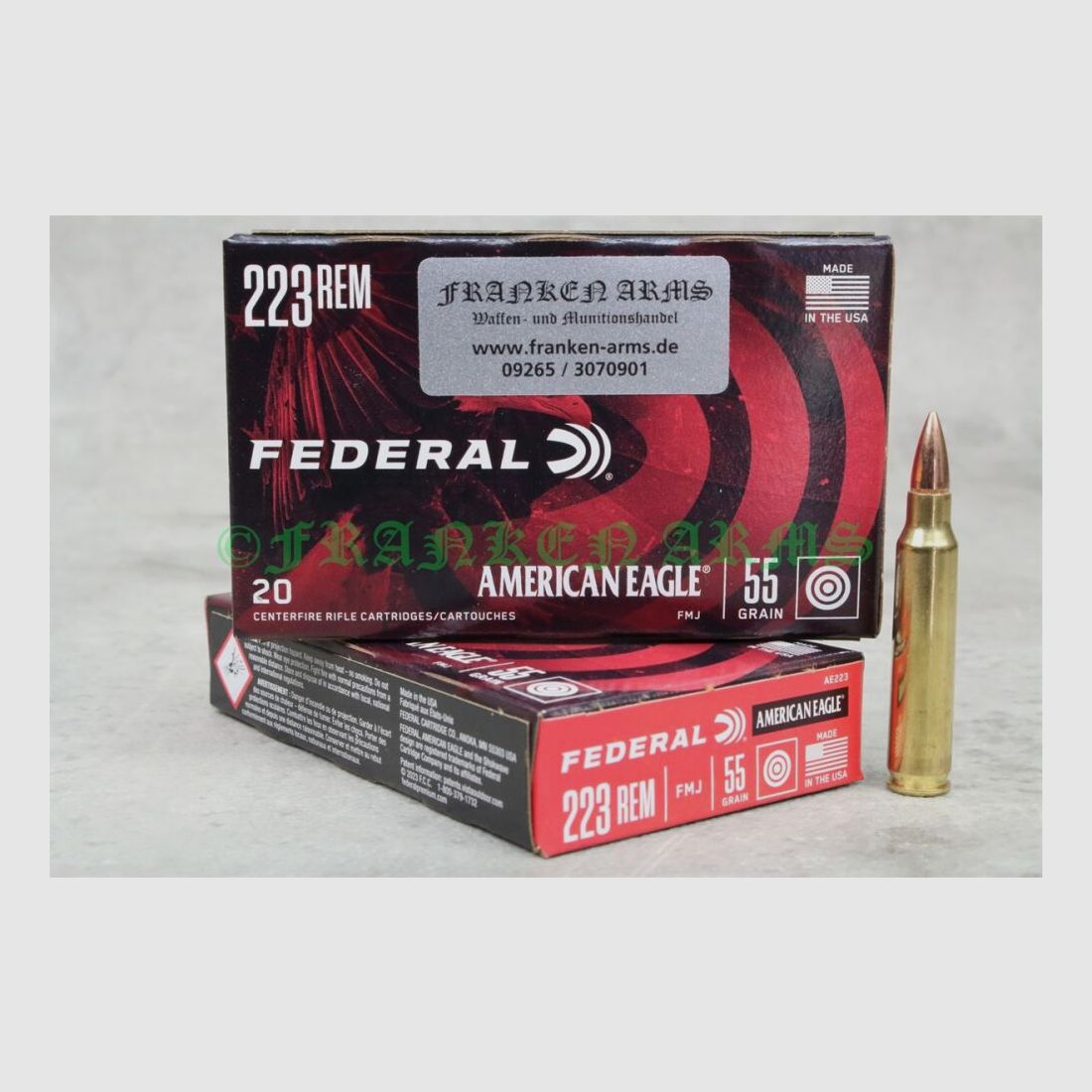 Federal American Eagle .223 Rem. FMJ BT 55gr. 3,6g 20 pezzi prezzi all'ingrosso