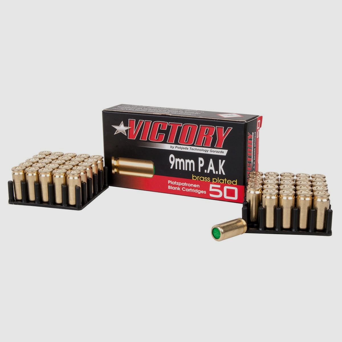 Victory Platzpatronen Victory MAX Brass 9 mm P.A.K 50 Stück