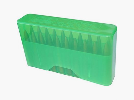 MTM CASE-GARD Caja de munición para rifle, tapa deslizante, 20 NOSLER-7.62X39, 20 cartuchos (verde)