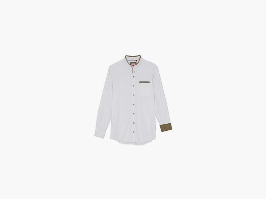 SPIETH & WENSKY Engadin-Hemd LA Slim Fit Weiß Oliv