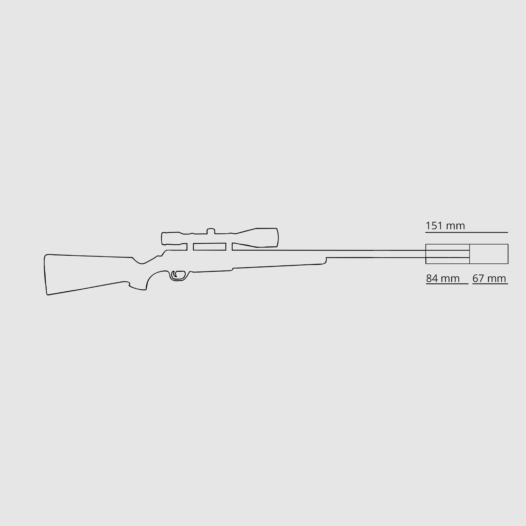 Hausken Schalldämpfer JD151 XTRM MK2 bis Kal.: .30 + 1/2"x20UNF Gewindebuchse + Neopren Schutzhülle