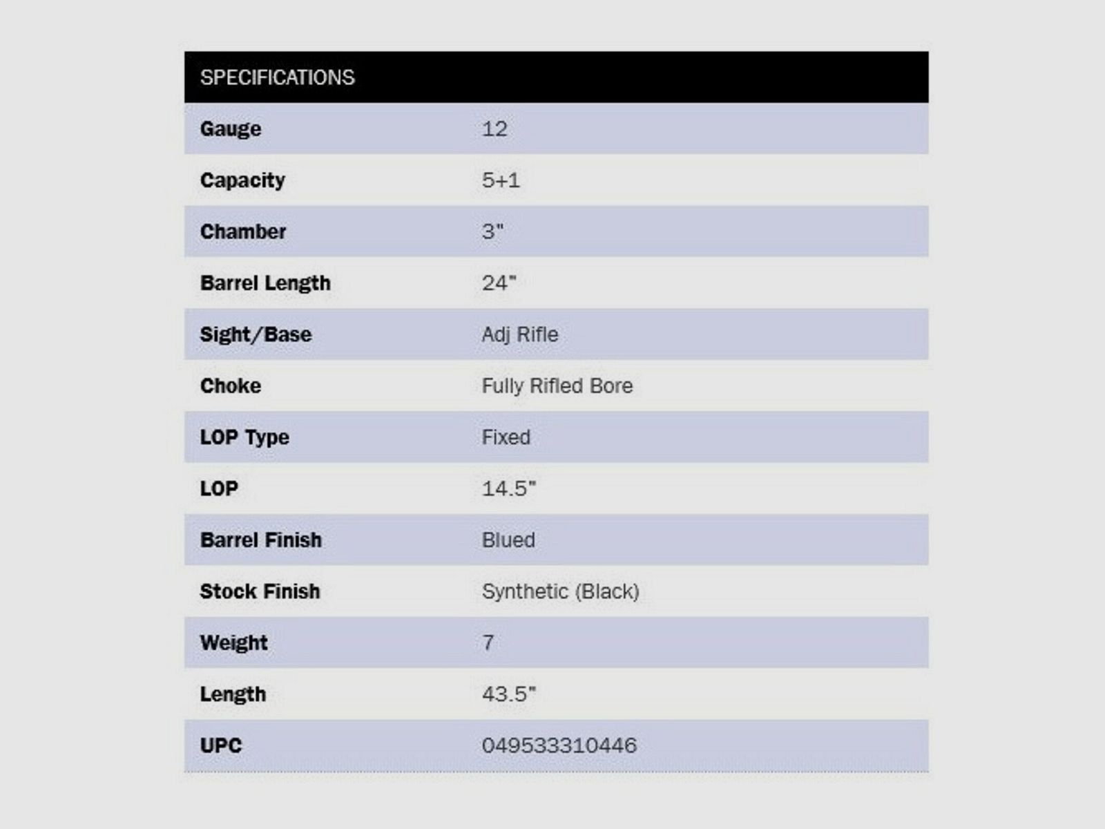 Mossberg Maverick 88 Slug 24" (24 pouces) 12/76