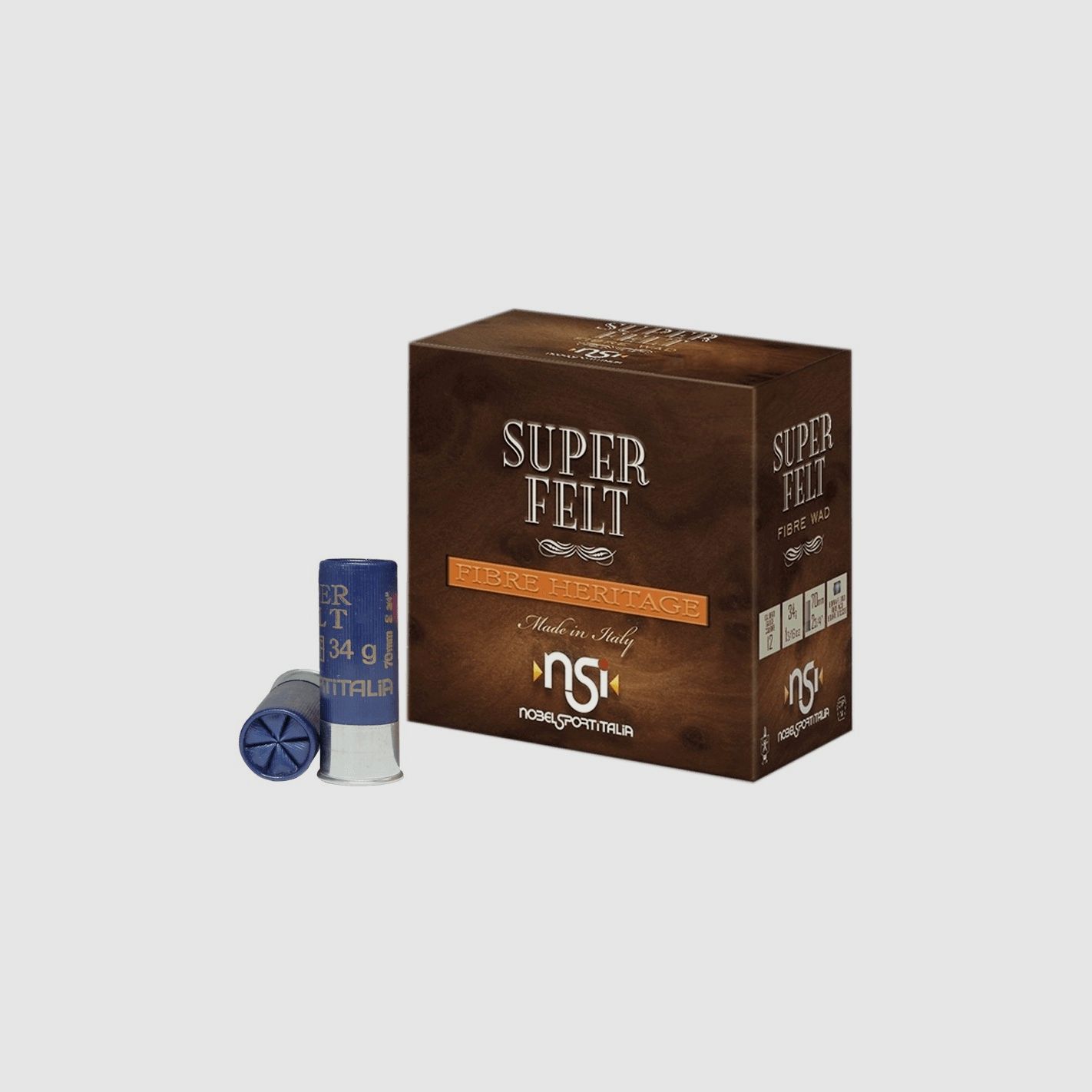 Nobel Super Felt patronen Feltro kal. 12/70 34 g lood 8