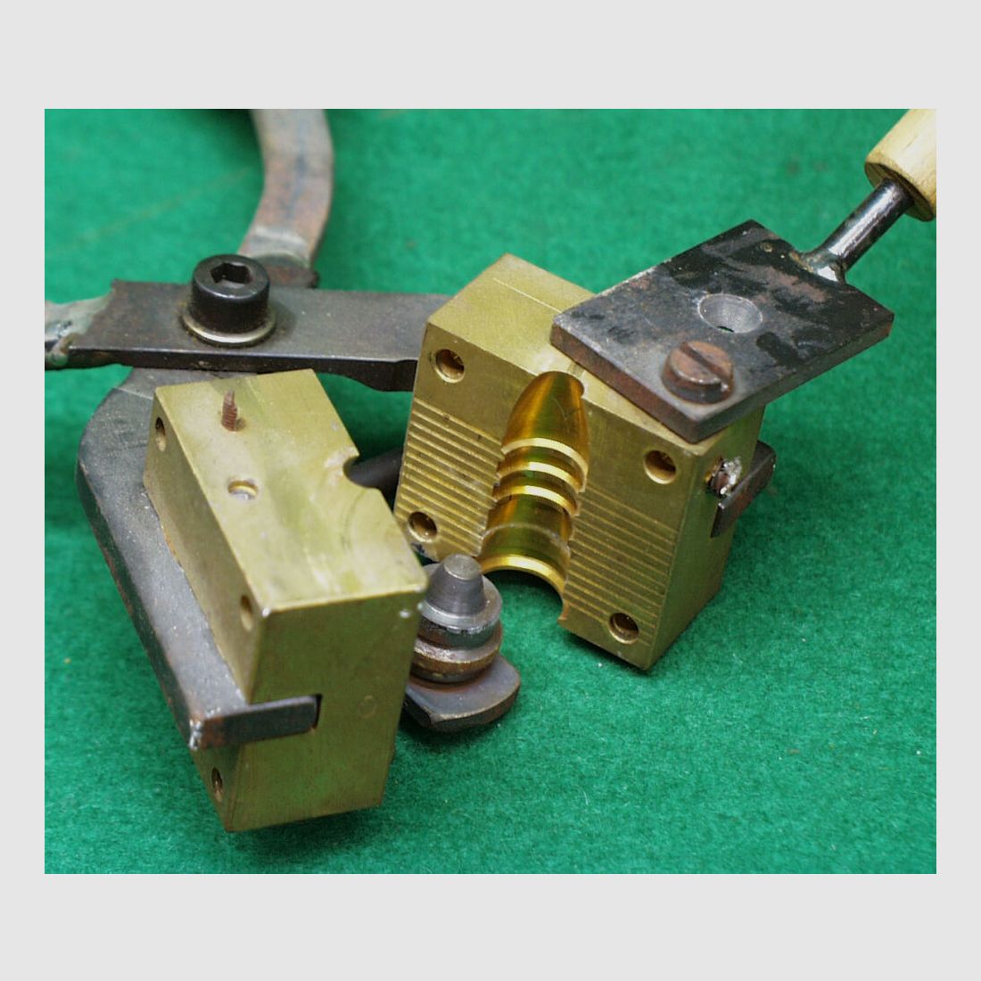 D.Sturm casting mold with grip pliers, used