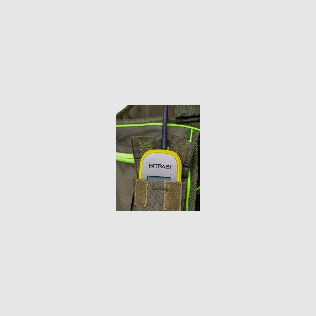 Driekamer jachtvest rugzak fluorescerend groen Bitrabi model TRIO PRO, afbeelding 5 van 7