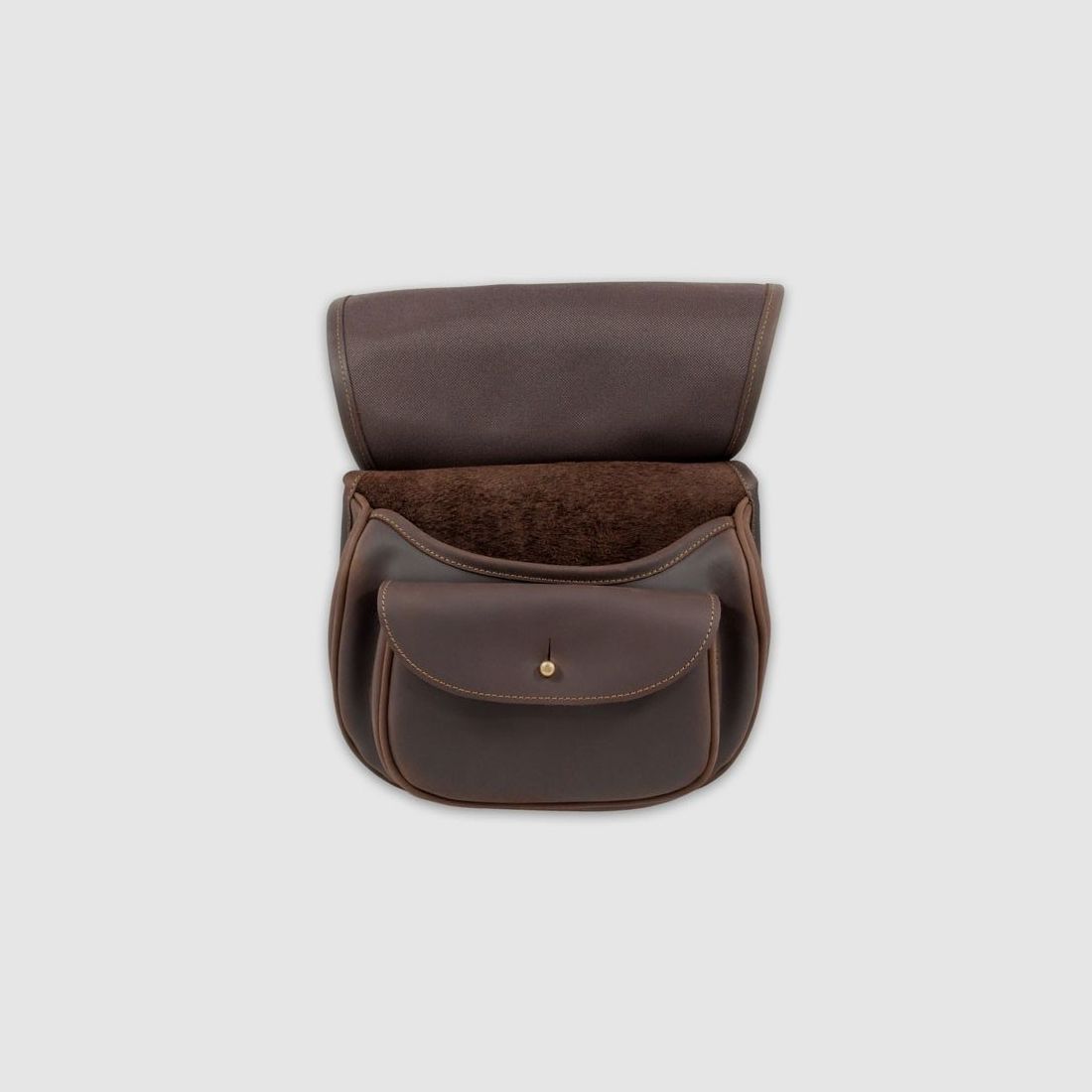 Hochwertige Pull-Up-Leder-Jagdtasche in Dunkelbraun, Bild 6 von 7
