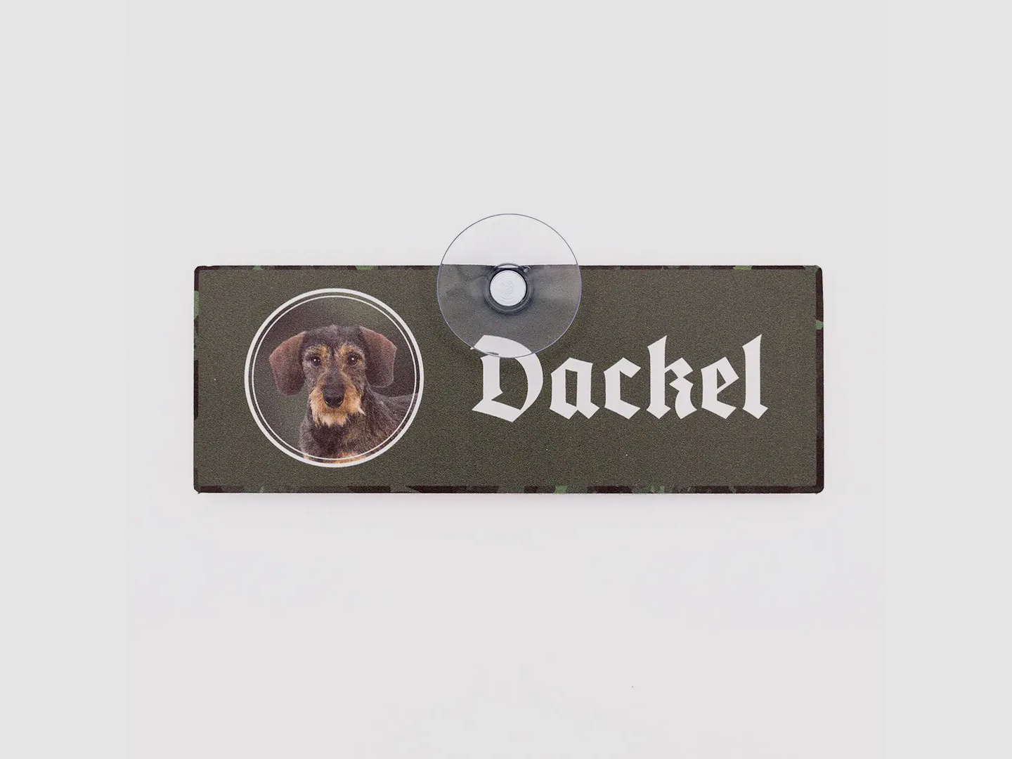 Wild Hilde car sign rough-haired dachshund