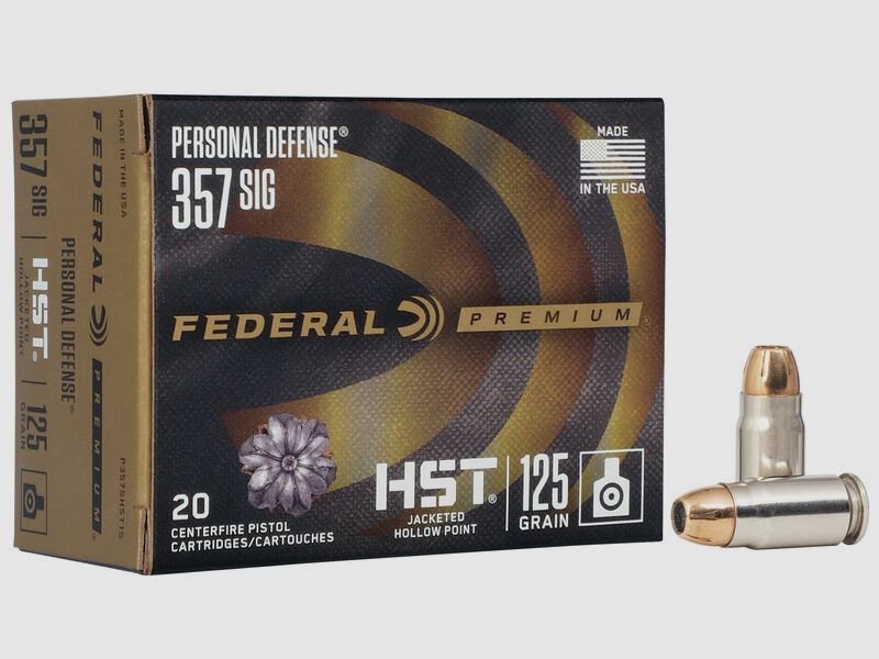 Federal Premium Personal Defense HST Law Enforcement .357 Sig 125GR JHP 50 cartridges