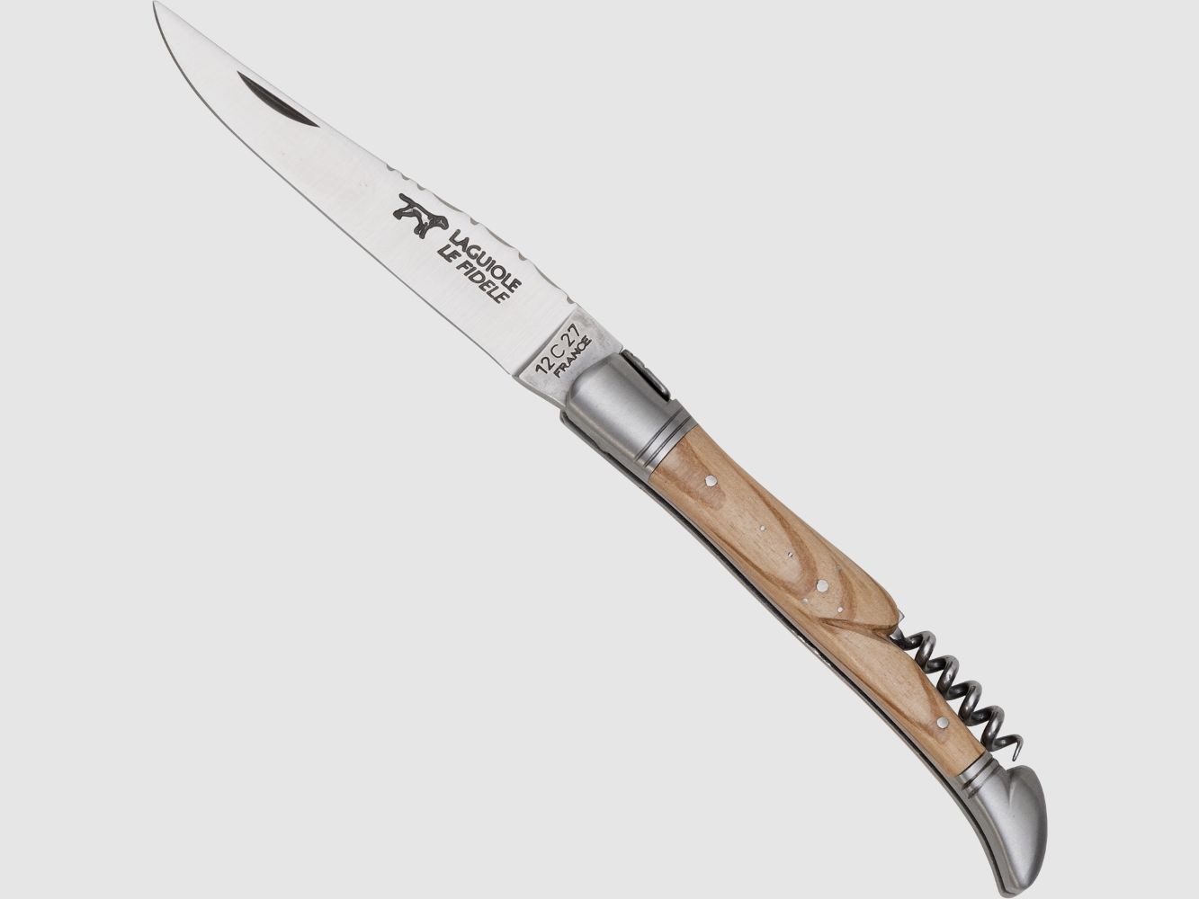 Laguiole Taschenmesser Eiche mit Korkenzieher 42a konform legal fhren