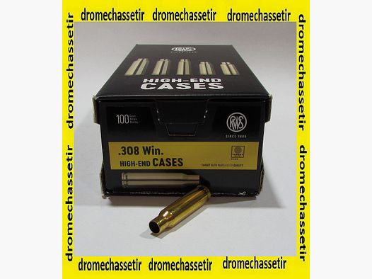boite 100 douilles laiton RWS cal 308 winchester