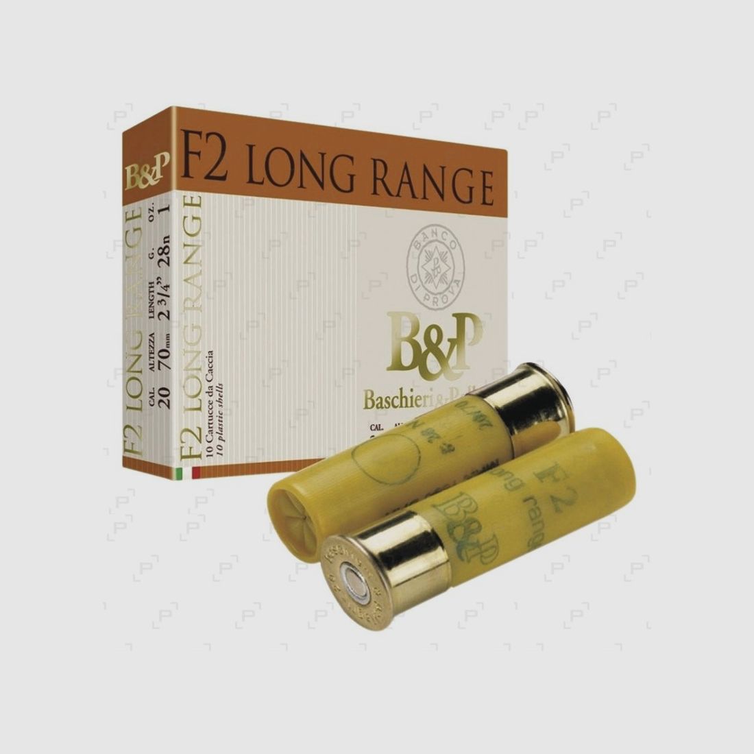 Loodschrotpatronen BASCHIERI & PELLAGRI CAL 20/70 - F2 LONG RANGE