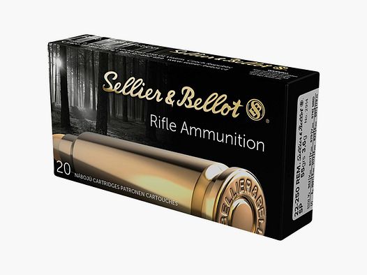 Sellier & Bellot .22-250 Rem. Partial coat 3.6g/55grs.