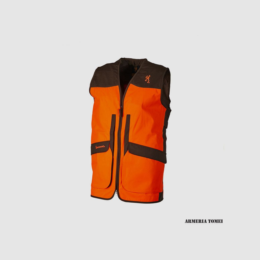 GILET – BROWNING – HUNTING VEST UPLAND VISIBILITY – ORANGE GREEN