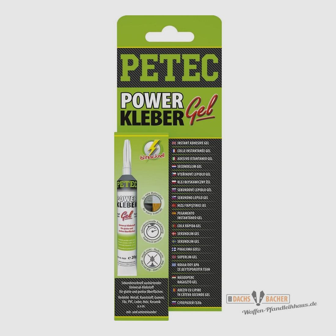 Power Kleber Gel 20 g PETEC Sekundenkleber
