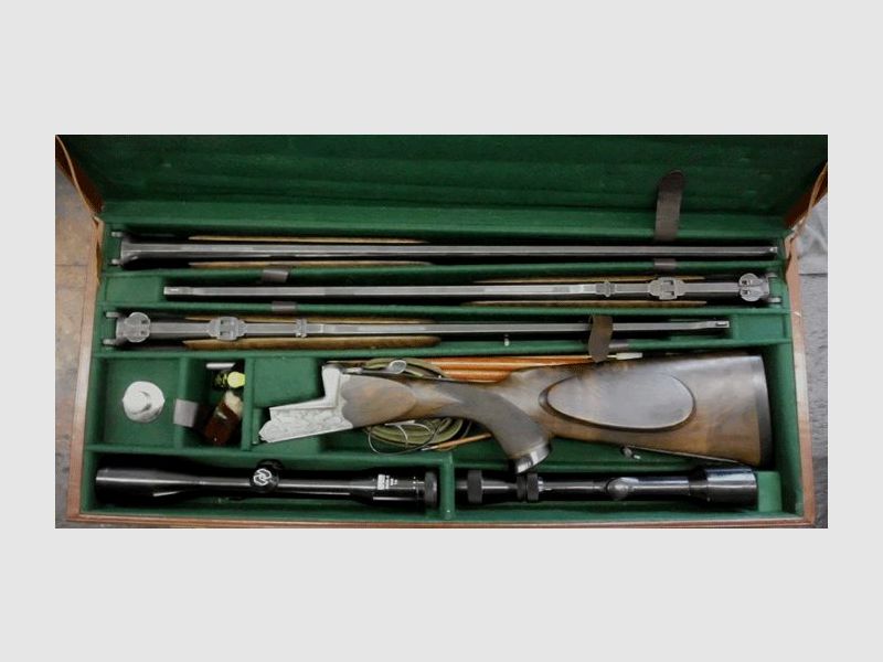 Anton Sodia break-action rifle with BBF & BDF interchangeable barrel