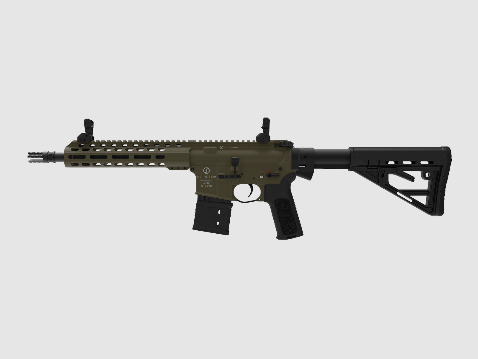 SCHMEISSER AR15 S4F Slim Line – CERAKOTE OD GREEN / .223 Rem. / 10,5″ | 267mm, image 2 sur 2