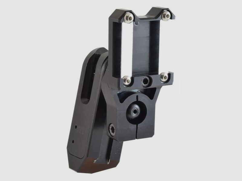 Double Alpha Holster (Wettkampf) f. KMR Pistolen Alpha-X black / Silver inlays