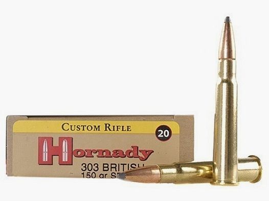 Hornady Custom .303 British 150GR InterLock SP 20 Patronen