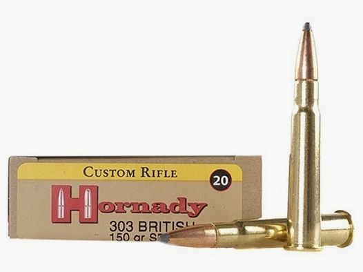 Hornady Custom .303 British 150GR InterLock SP 20 cartuchos