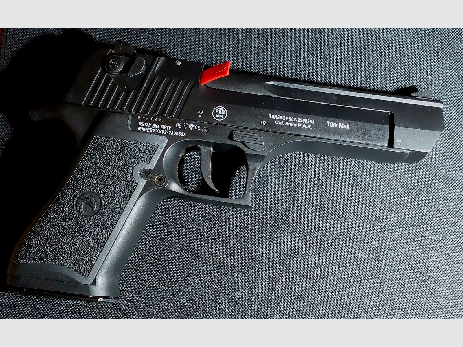 Retay Big Fifty Schreckschusspistole 9mm P.A.K. brüniert (PTB 1074)