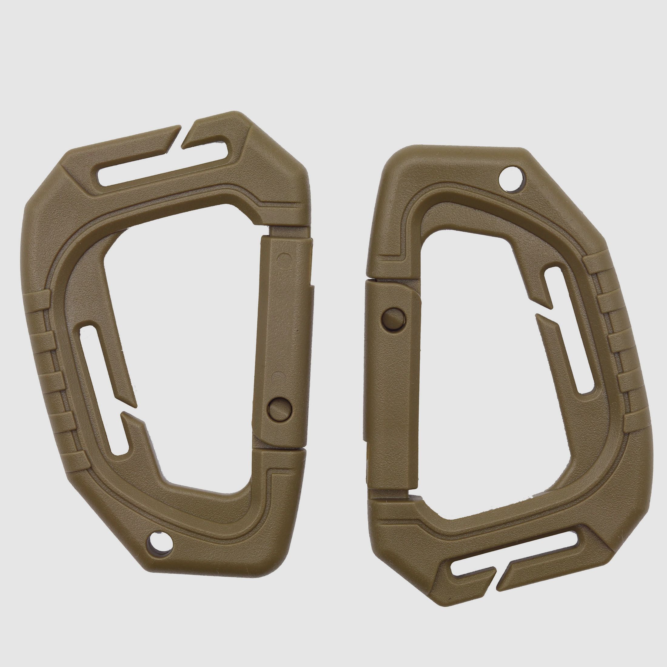 TACTICAL KARABINER MOLLE, 2stk. - Coyote Tan