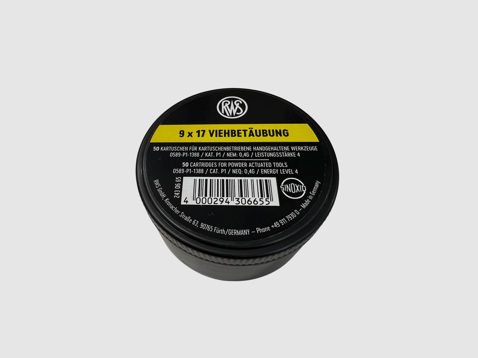 Viehbetäubungspatronen RWS Kal. 9x17 gelb 50 St.