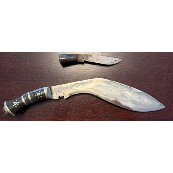 Nepalees kukrimes (khukuri) met leren schede, afbeelding 5 van 13