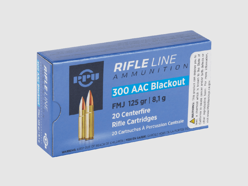 PRVI/PPU .300 AAC Blackout FMJ 125 gr. - 20 Stk.