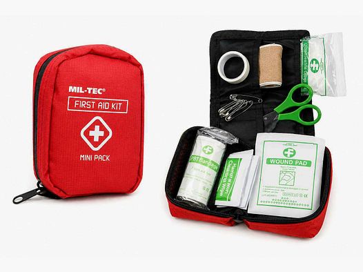 Mil-Tec First Aid Pack Midi Red #16025910 | Mobile First Aid Equipment