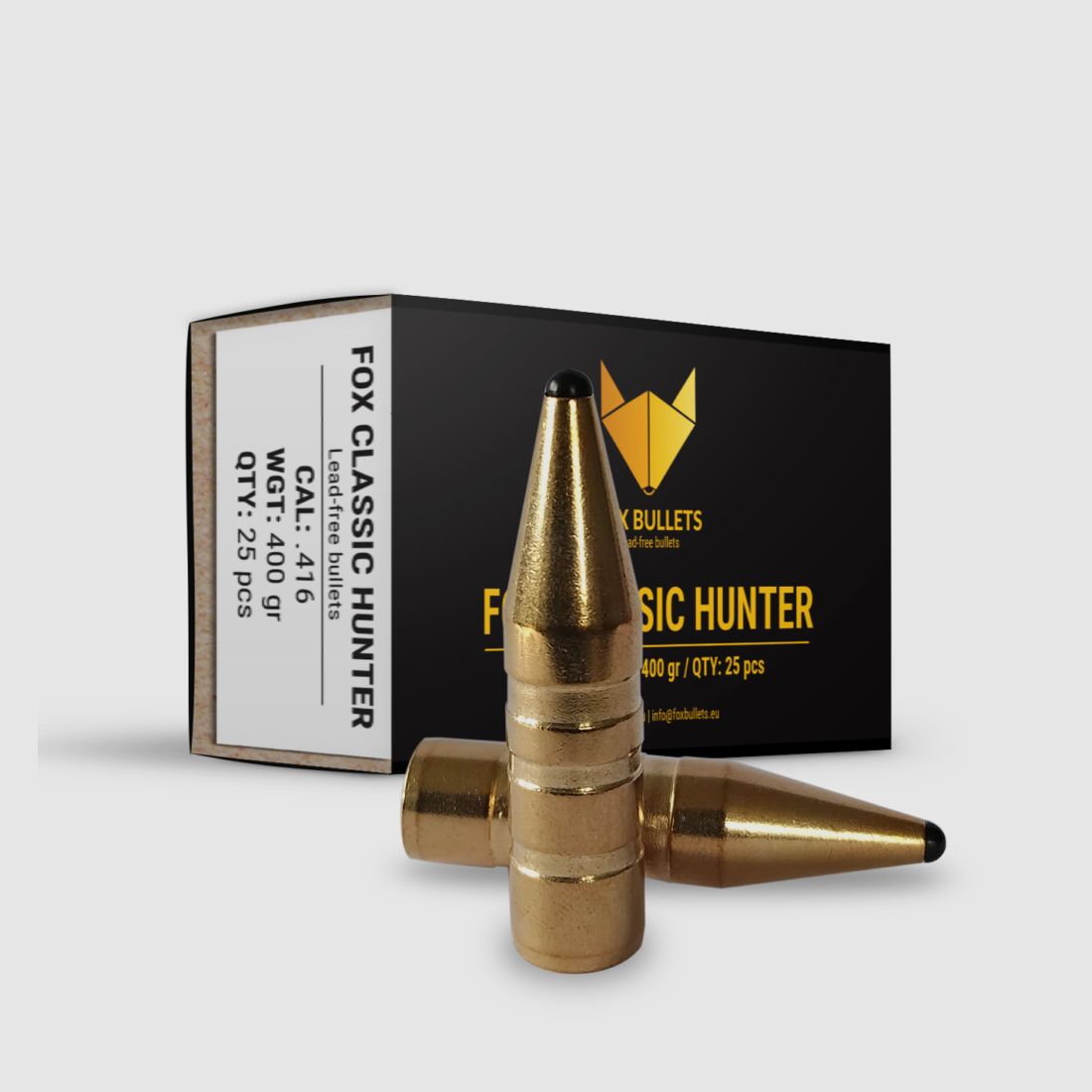 Fox Bullets Classic Hunter .416 25,9 g / 400 gr bleifreie Geschosse – 25 Stück