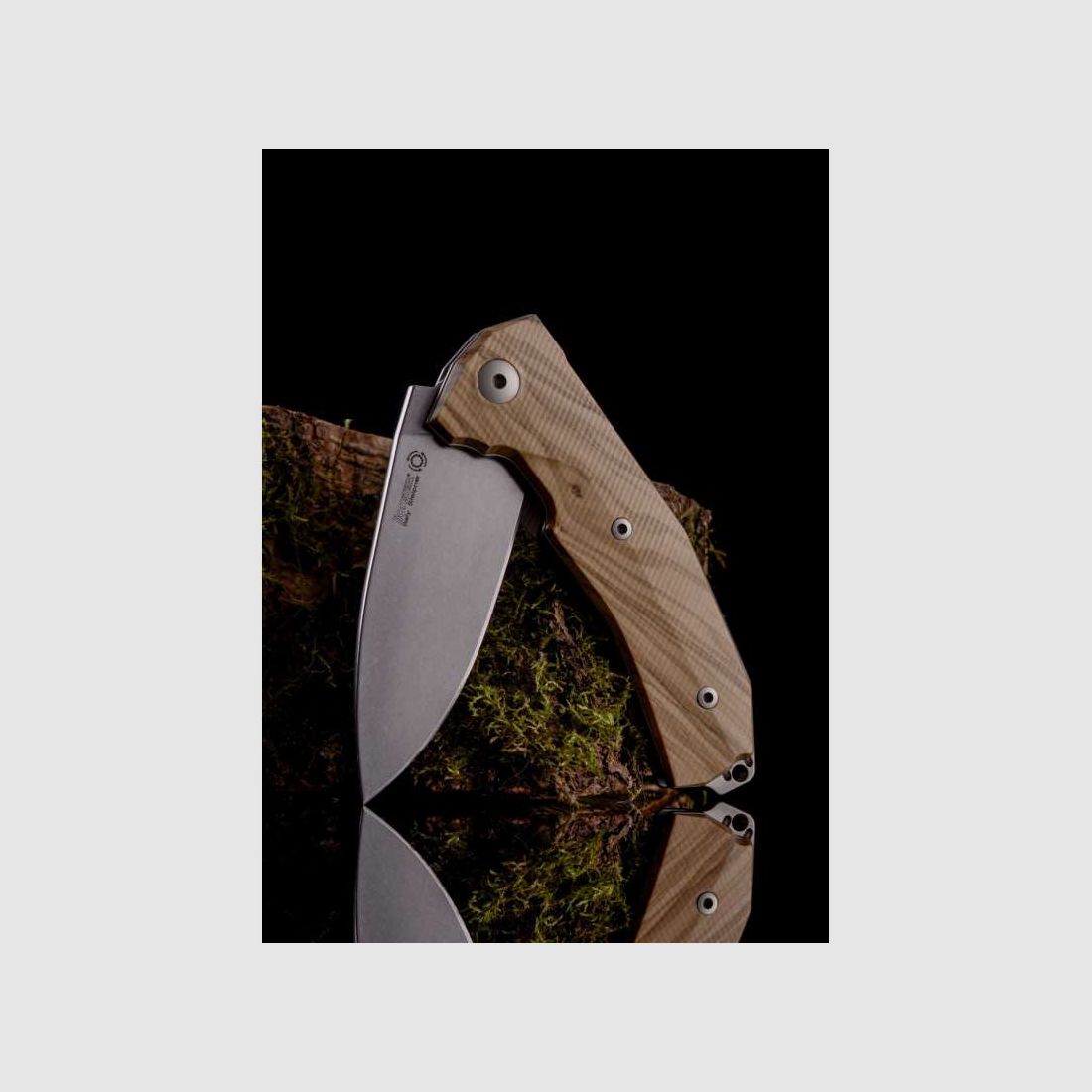Lionsteel KUR Taschenmesser, Olive, Sleipner