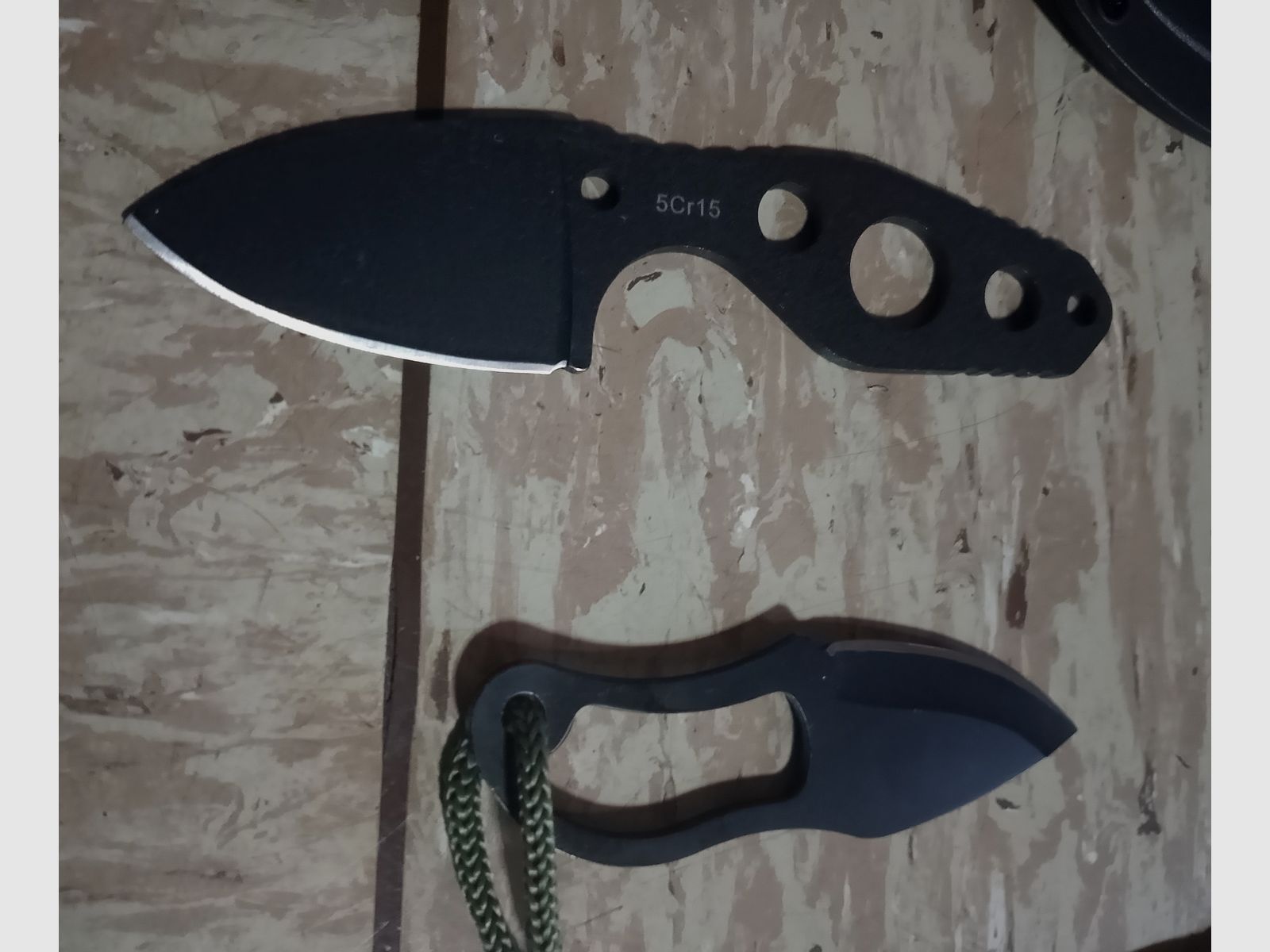 2 Kleine Taschenmesser Brieföffner Anglermesser Pocket Knife Mini black mit scheide set neu