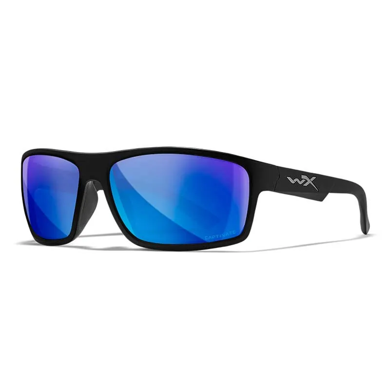 Wiley X PEAK Captivate Blue Mirror Matte Black Frame Occhiali da pesca, immagine 2 di 7