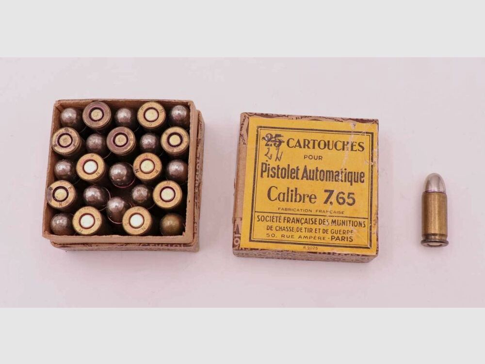 Société Française Pistolenmunition 7,65mmBrowning/.32ACP