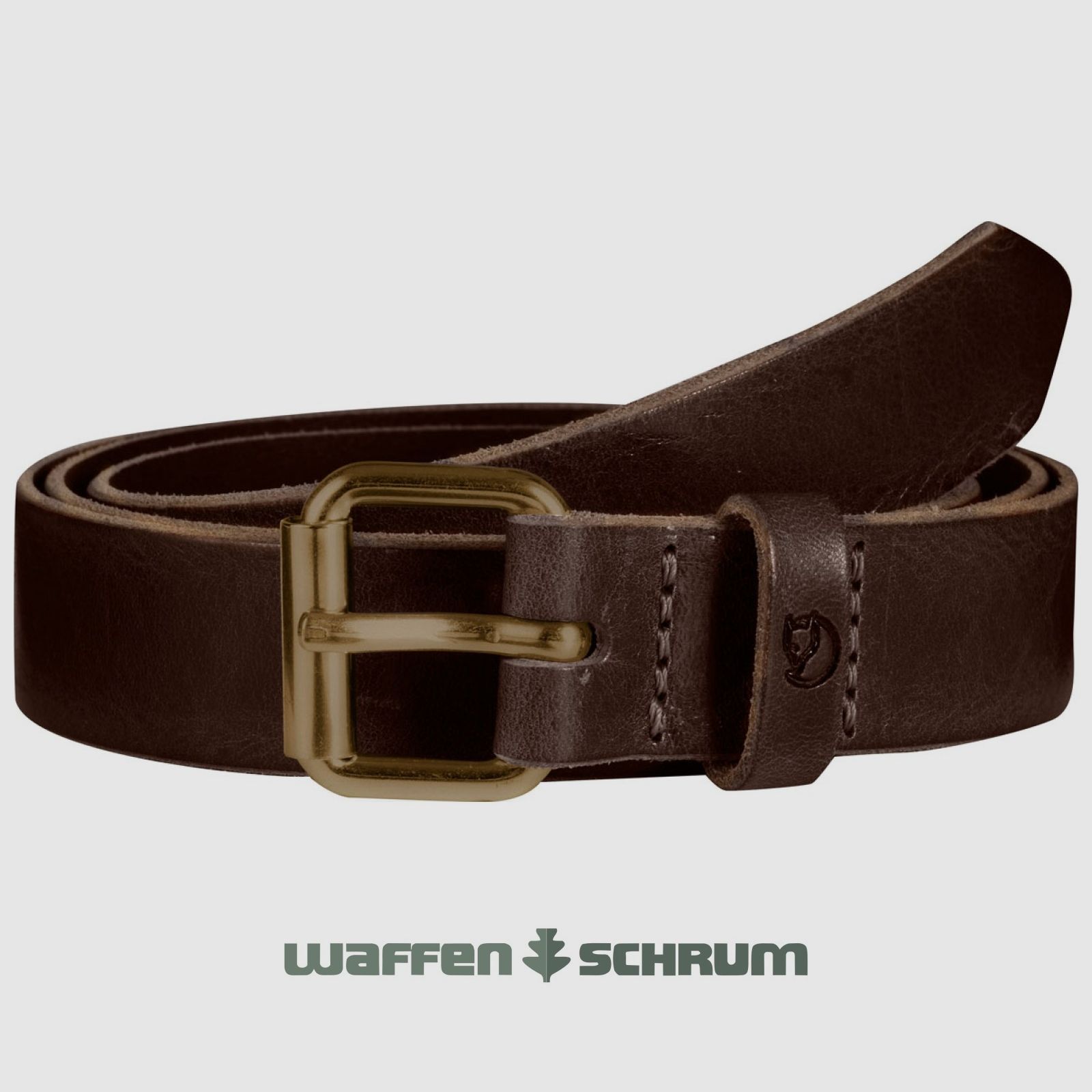 Cintura Fjällräven Singi 2,5 cm in pelle marrone