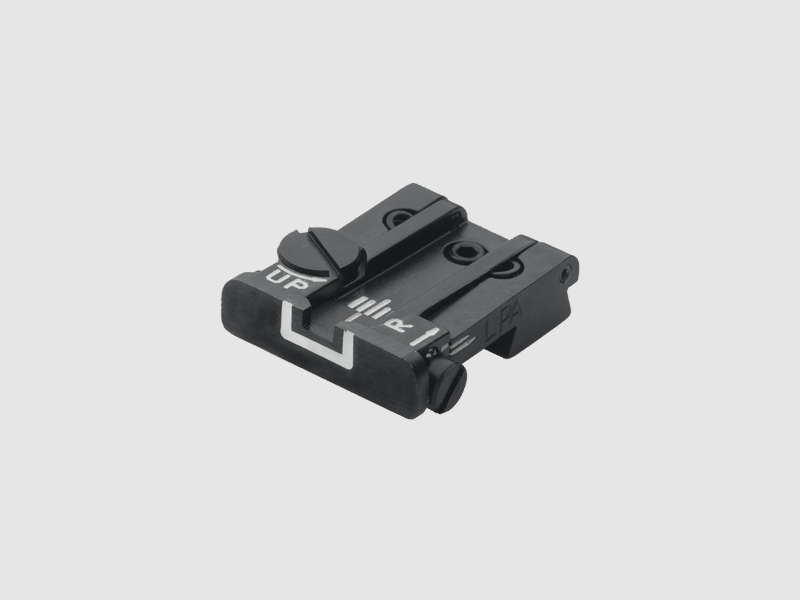 LPA hausse micrométrique TPU pour Colt Government M1911A1, contour blanc sans guidon