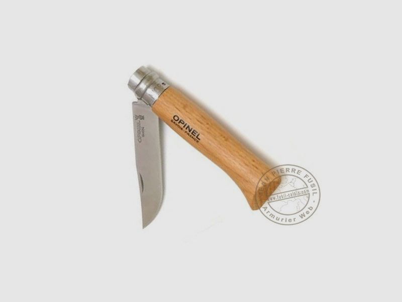 OPINEL N°8 Inox - Griff aus Buchenholz, Bild 3 von 3