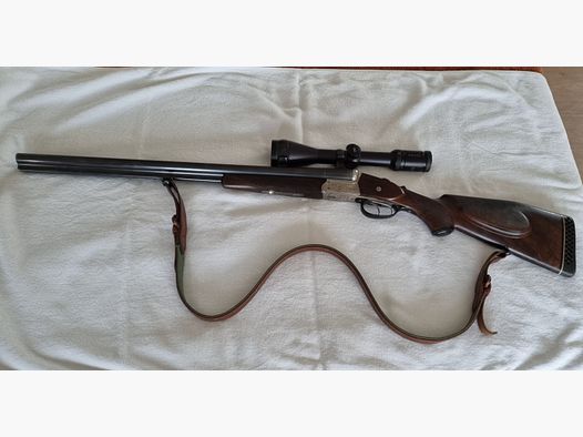 Krieghoff Drilling 7x65, Einstecklauf 22er Magnum, Kahles Zielfernrohr