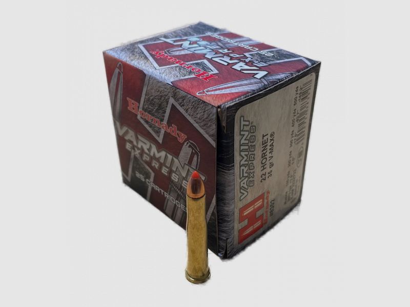 HORNADY VARMINT EXPRESS .22 HORNET - 35 GRS. - V-MAX - 25 SCHUSS