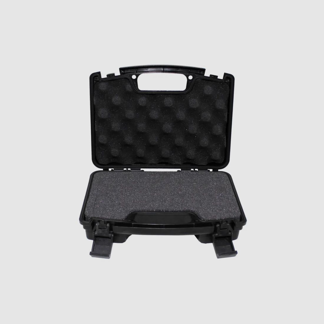 Walizka na pistolet, plastikowa, mała, zamykana, czarna