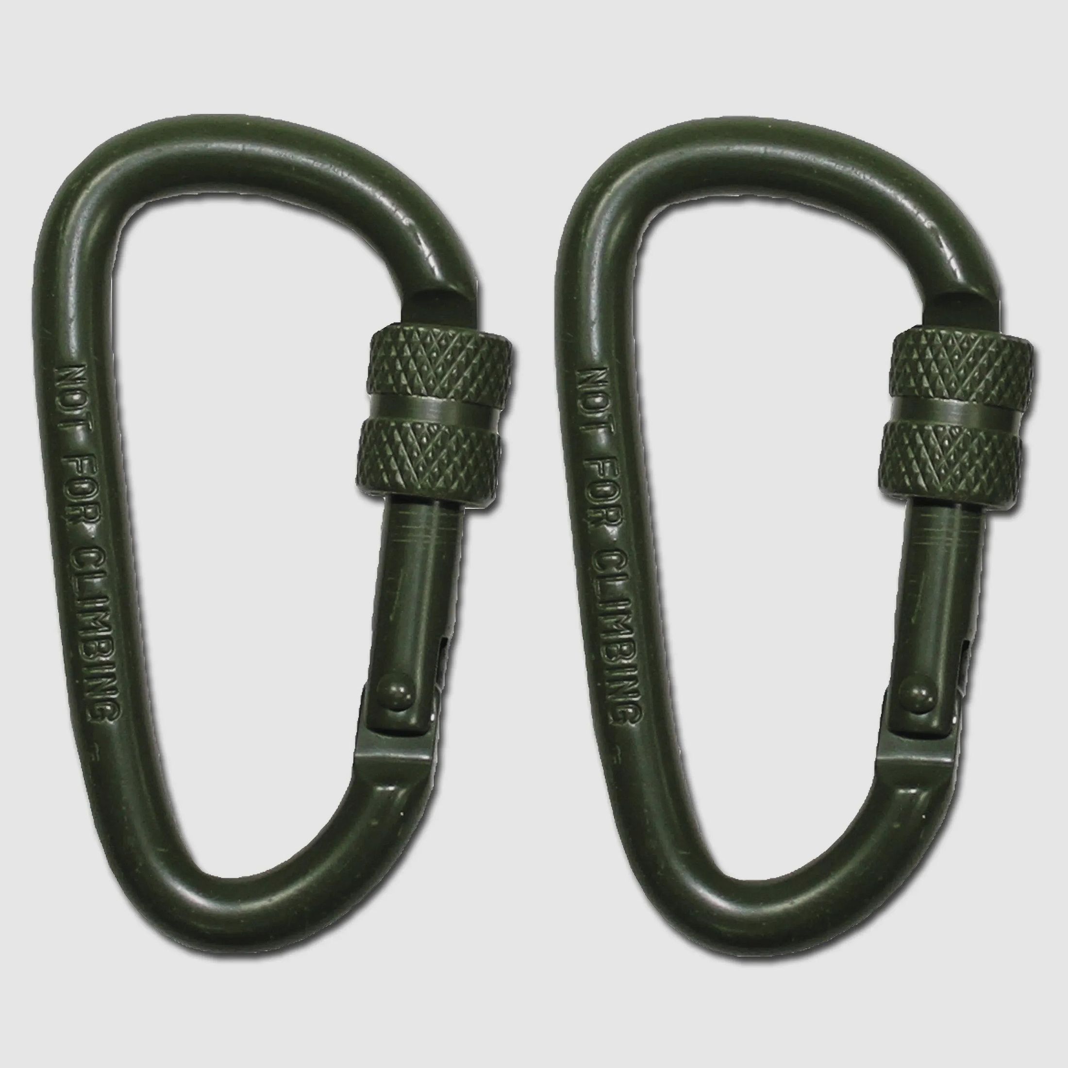 MFH MFH Karabiner Schraubverschluss 6 mm x 6 cm oliv 2 Stk.