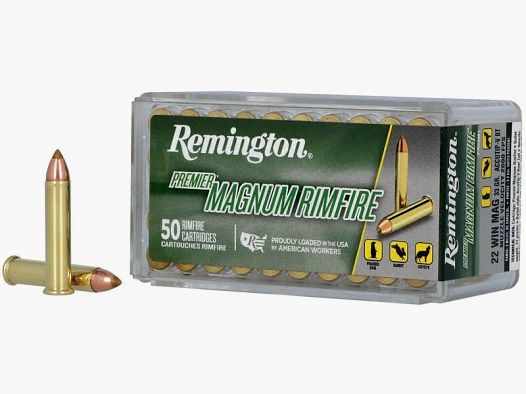 Remington Premier Magnum Rimfire .22 Win. Mag. 50GR Accutip-V 50 Patronen