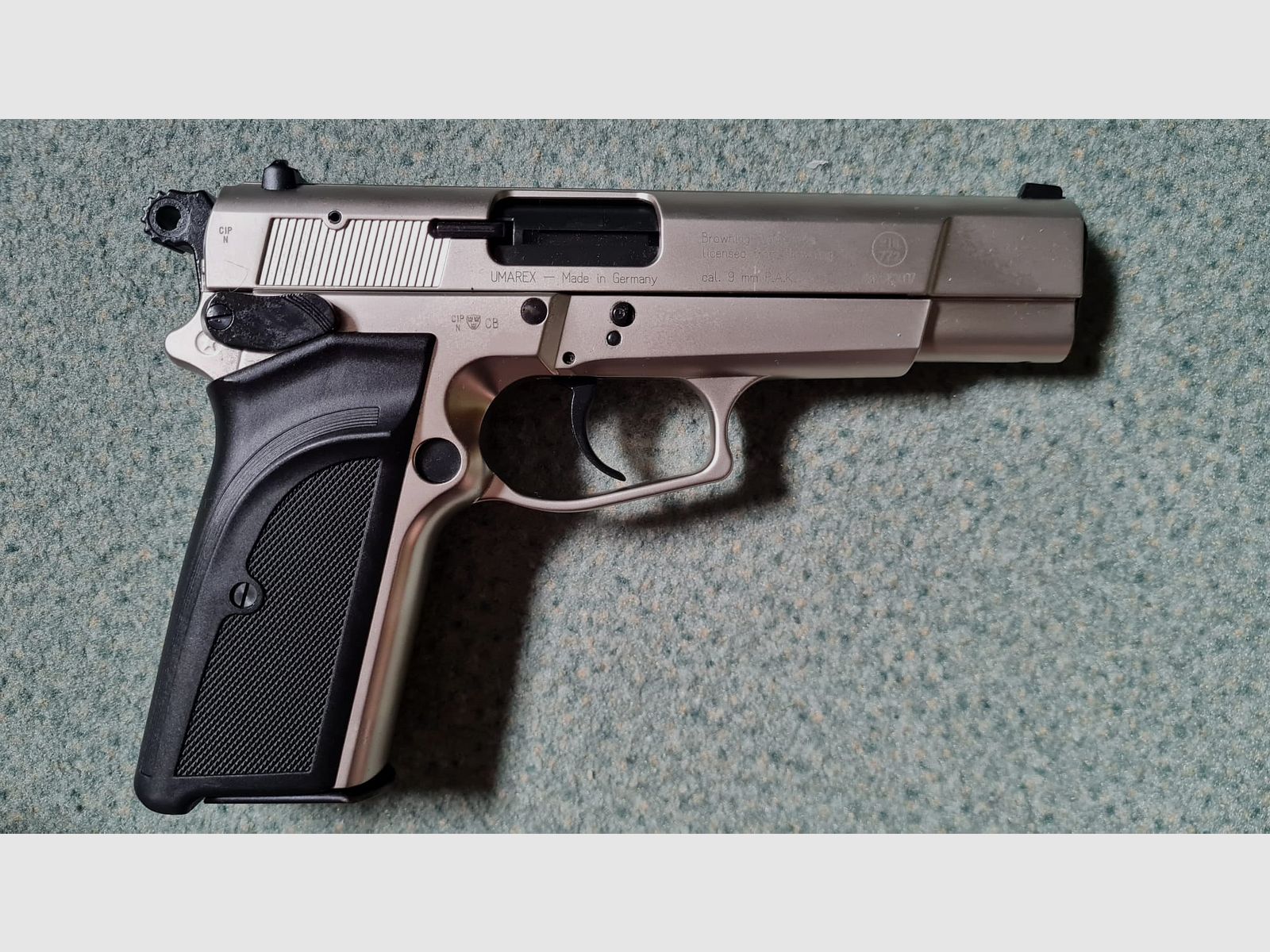 Pistolet à blanc Browning GPDA 9 Cal. 9mm P.A.K. nickelé