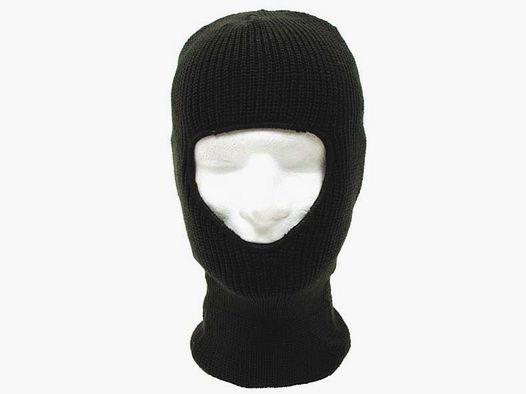 Balaclava 1 Loch, Acryl, oliv