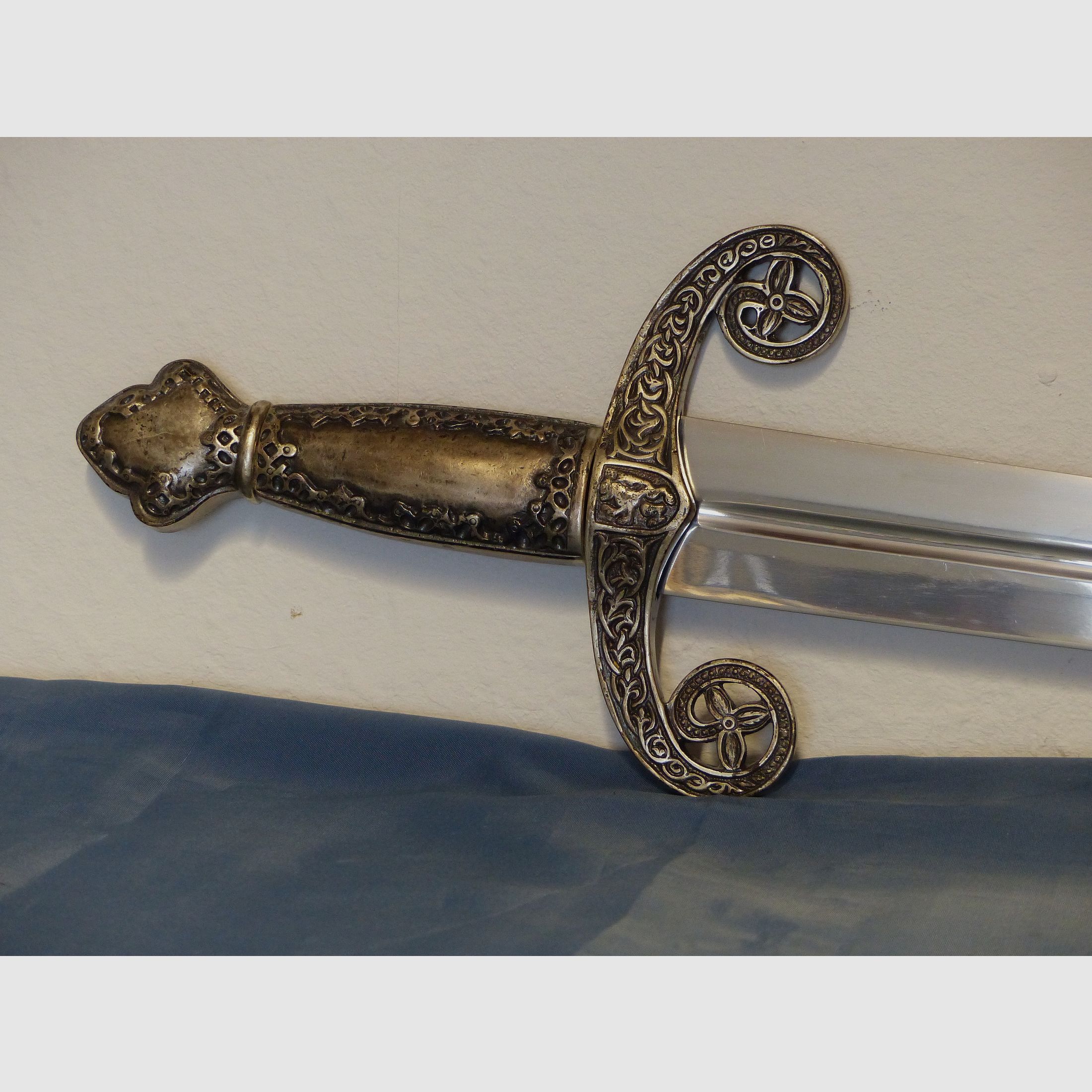 Sword cutting weapon replica Toledo probably from Spain decoration